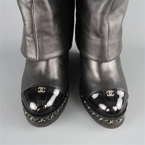 chanel chain wedge boots|Chanel shoes for women.